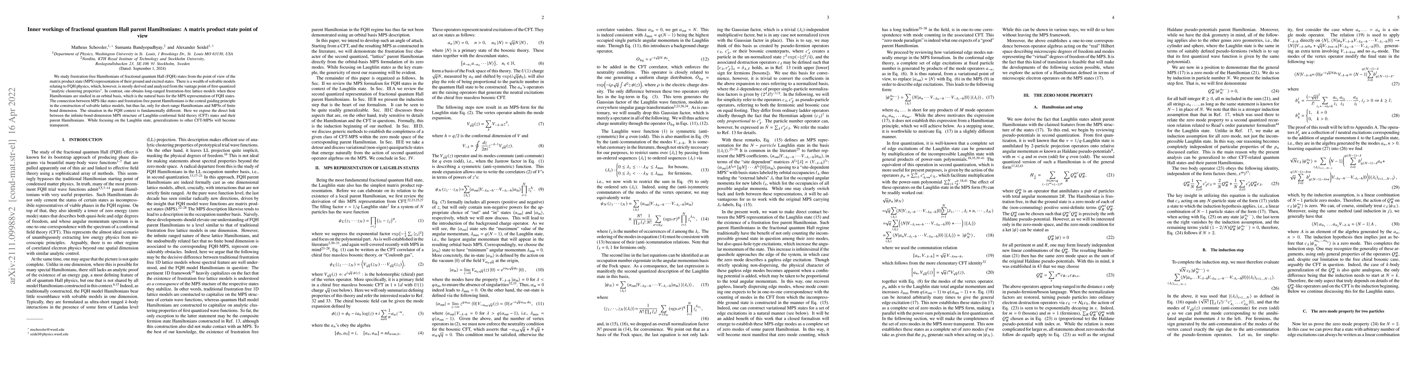 Thumbnail for Inner workings of fractional quantum Hall parent Hamiltonians: A matrix
  product state point of view