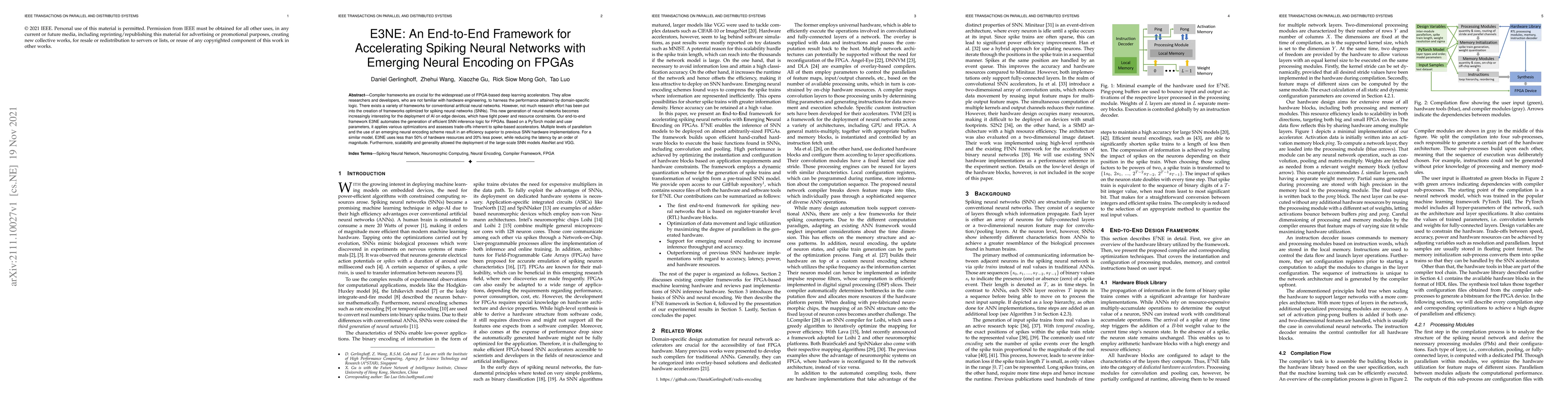 Thumbnail for E3NE: An End-to-End Framework for Accelerating Spiking Neural Networks
  with Emerging Neural Encoding on FPGAs