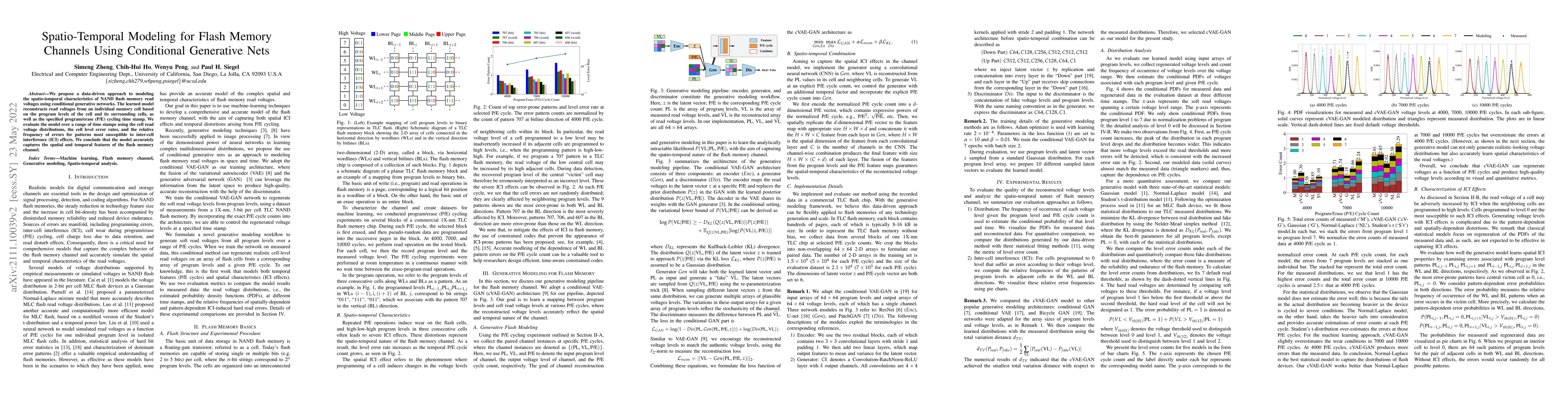 Thumbnail for Spatio-Temporal Modeling for Flash Memory Channels Using Conditional
  Generative Nets