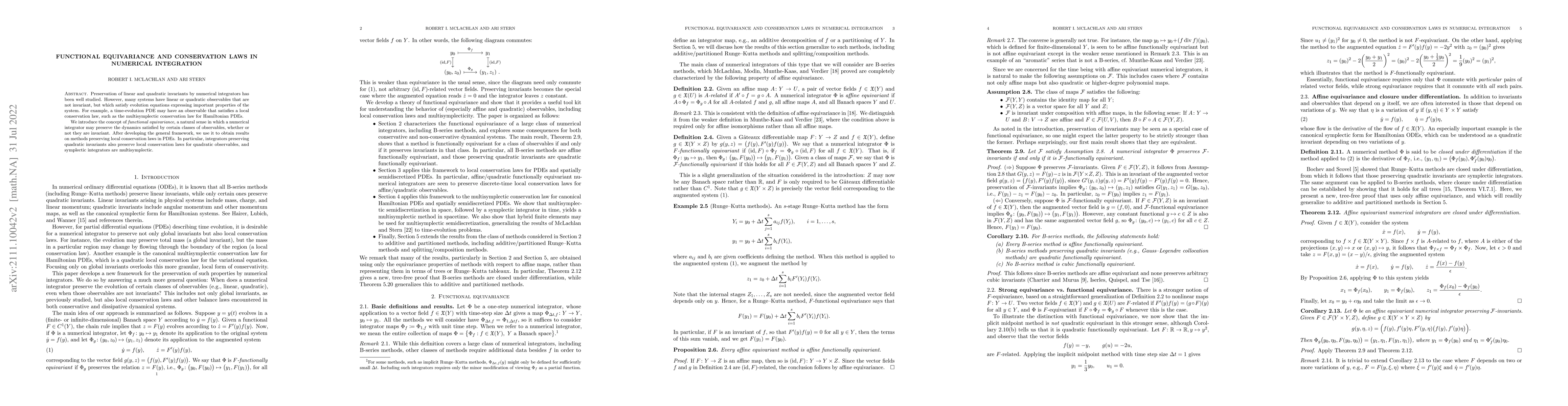 Thumbnail for Functional equivariance and conservation laws in numerical integration