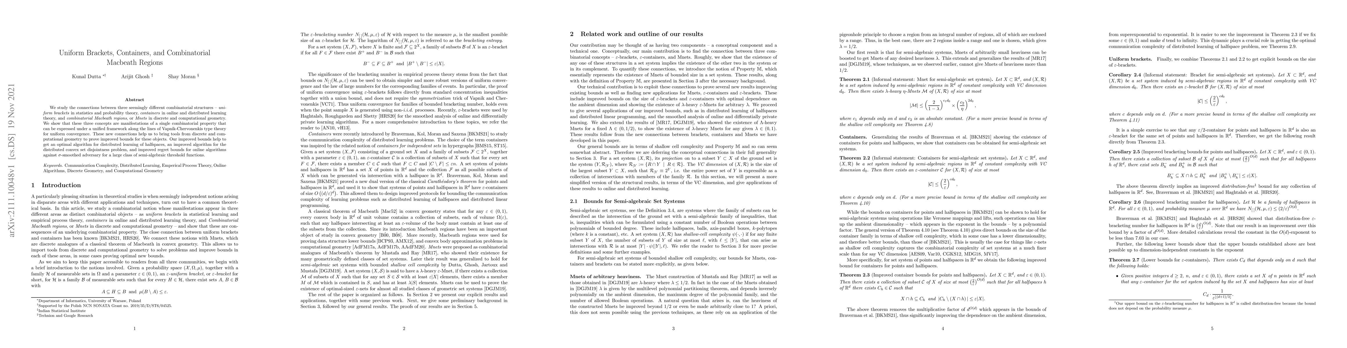 Thumbnail for Uniform Brackets, Containers, and Combinatorial Macbeath Regions
