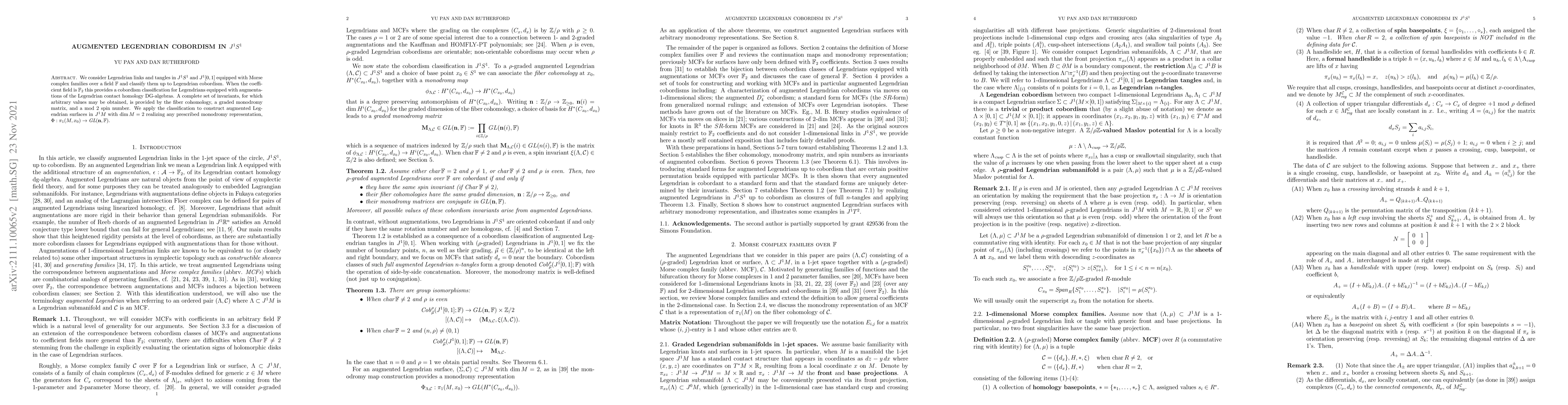 Thumbnail for Augmented Legendrian cobordism in $J^1S^1$