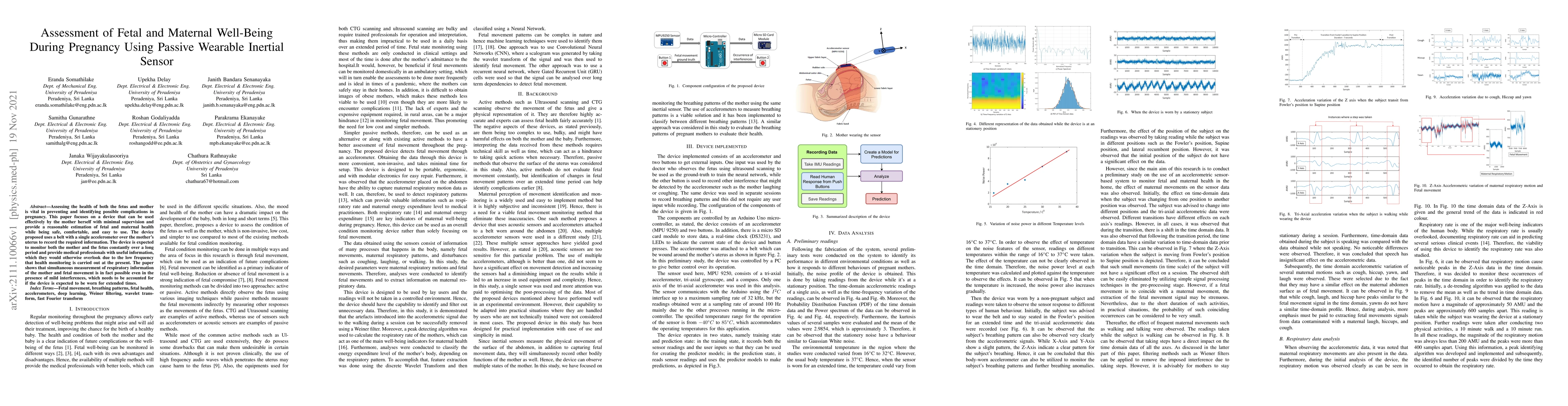Thumbnail for Assessment of Fetal and Maternal Well-Being During Pregnancy Using
  Passive Wearable Inertial Sensor