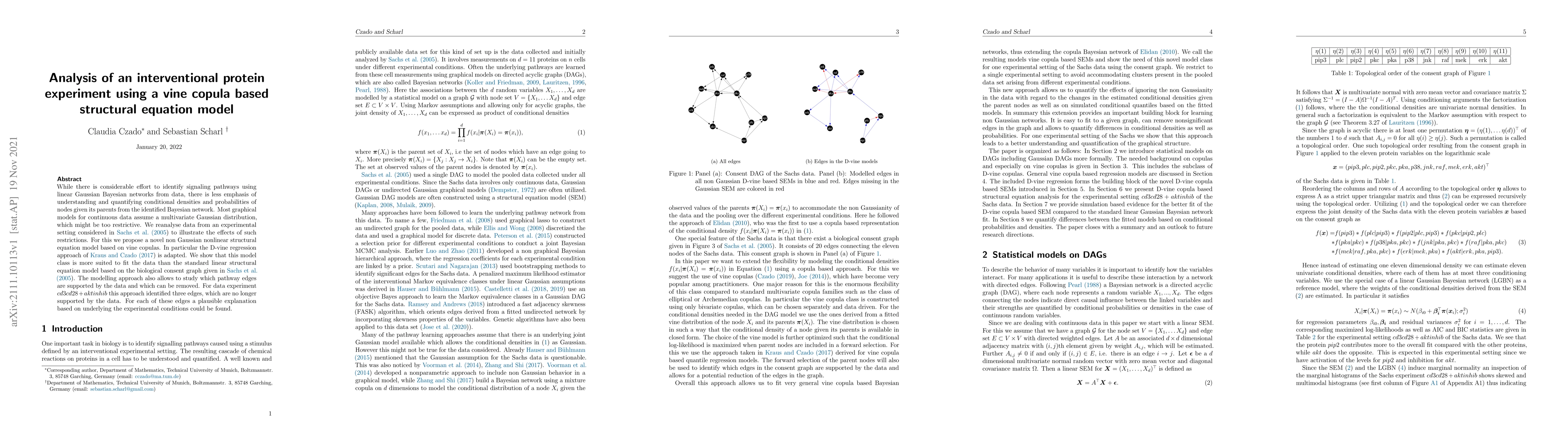 Thumbnail for Analysis of an interventional protein experiment using a vine copula
  based structural equation model