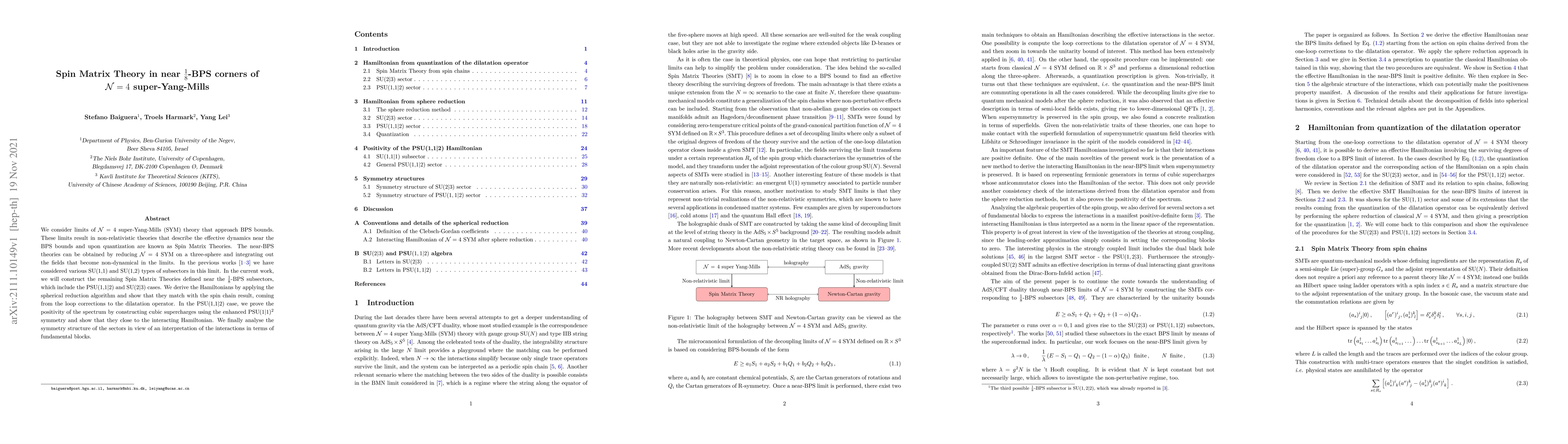 Thumbnail for Spin Matrix Theory in near $\frac{1}{8}$-BPS corners of $\mathcal{N} =
  4$ super-Yang-Mills