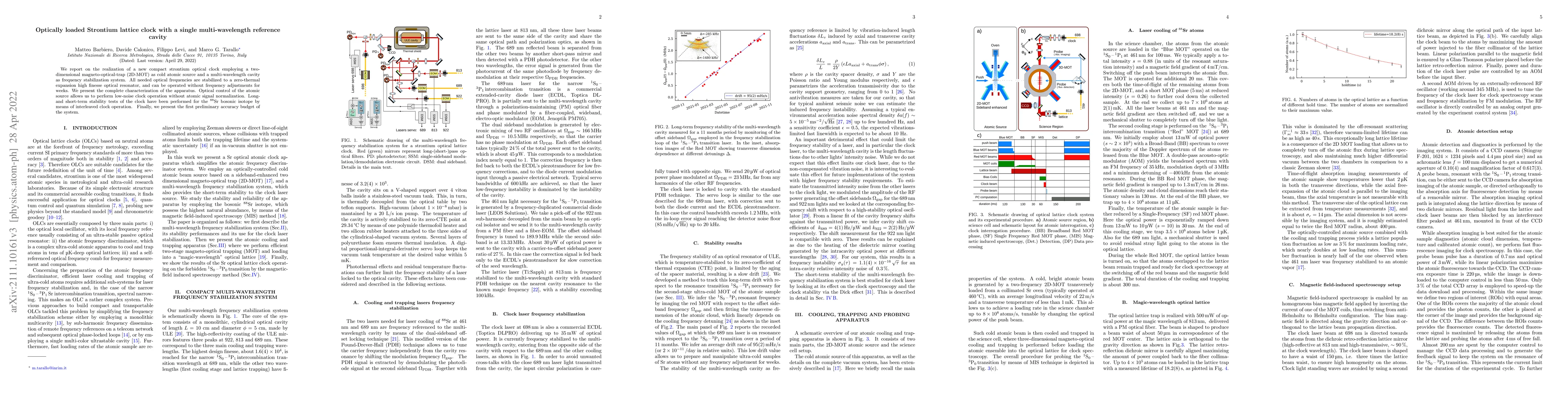 Thumbnail for Optically loaded Strontium lattice clock with a single multi-wavelength
  reference cavity