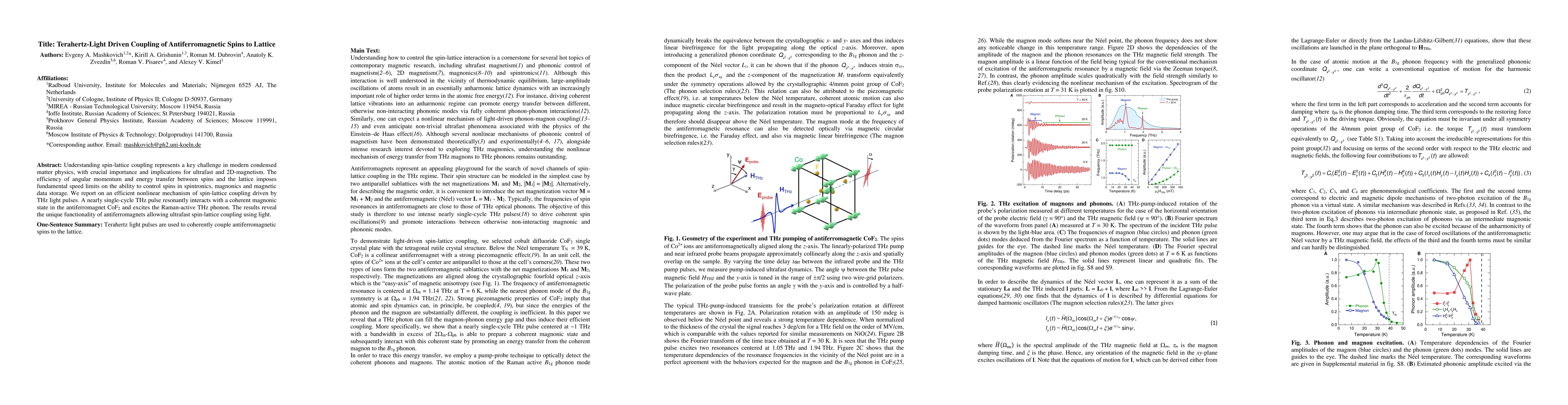 Thumbnail for Terahertz-Light Driven Coupling of Antiferromagnetic Spins to Lattice