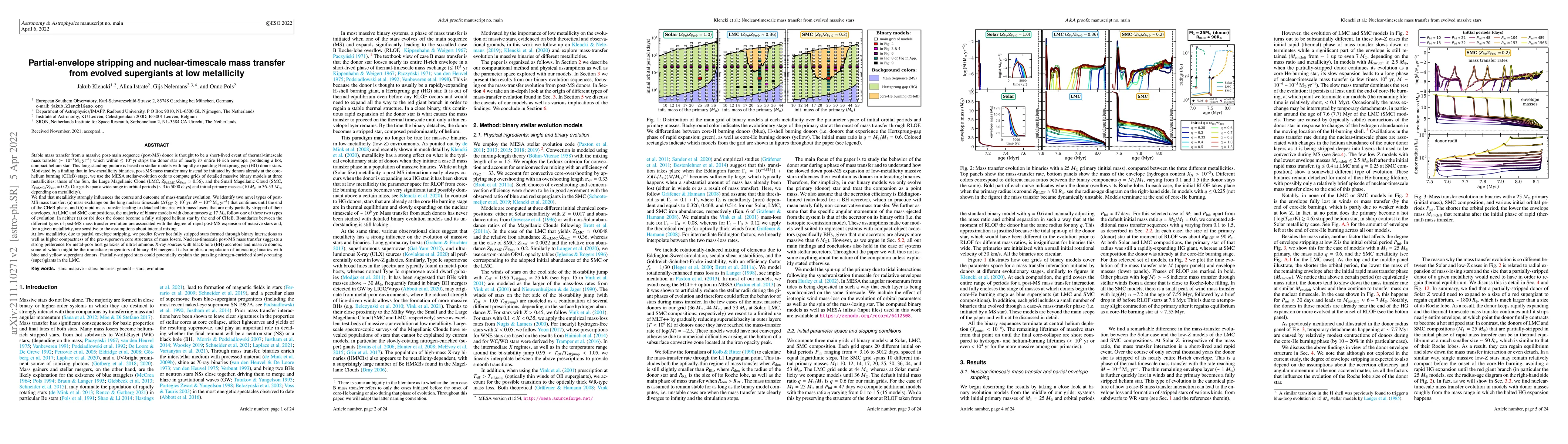 Thumbnail for Partial-envelope stripping and nuclear-timescale mass transfer from
  evolved supergiants at low metallicity