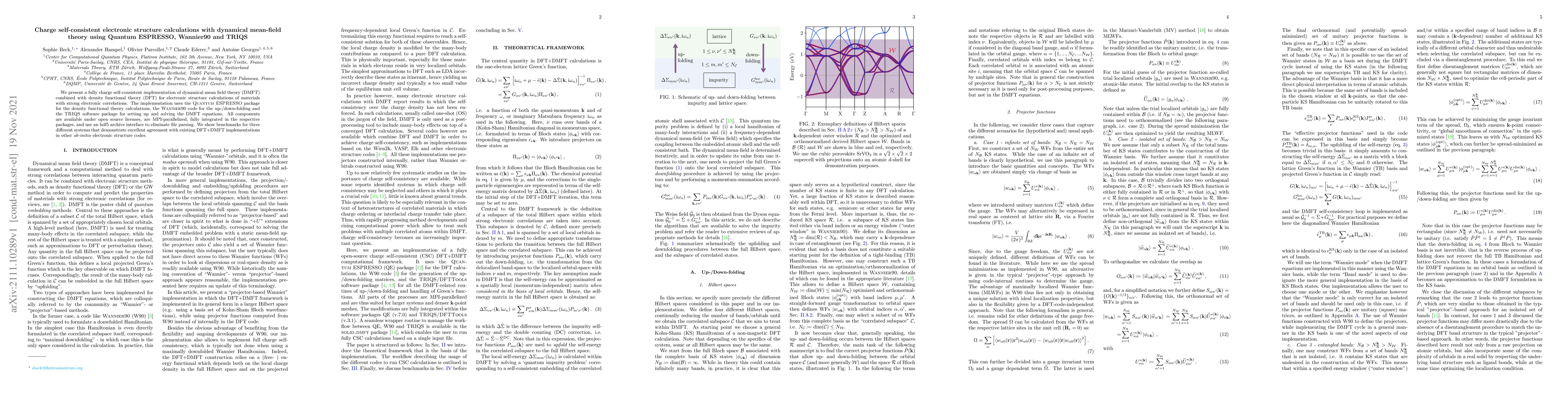 Thumbnail for Charge self-consistent electronic structure calculations with dynamical
  mean-field theory using Quantum ESPRESSO, Wannier90 and TRIQS