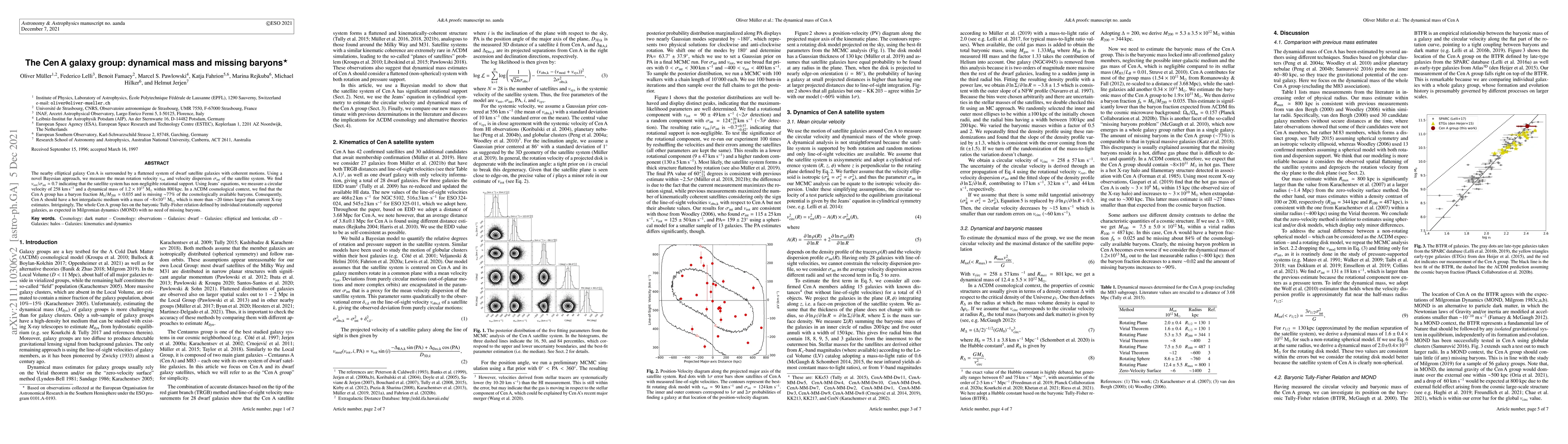 Thumbnail for The Cen A galaxy group: dynamical mass and missing baryons