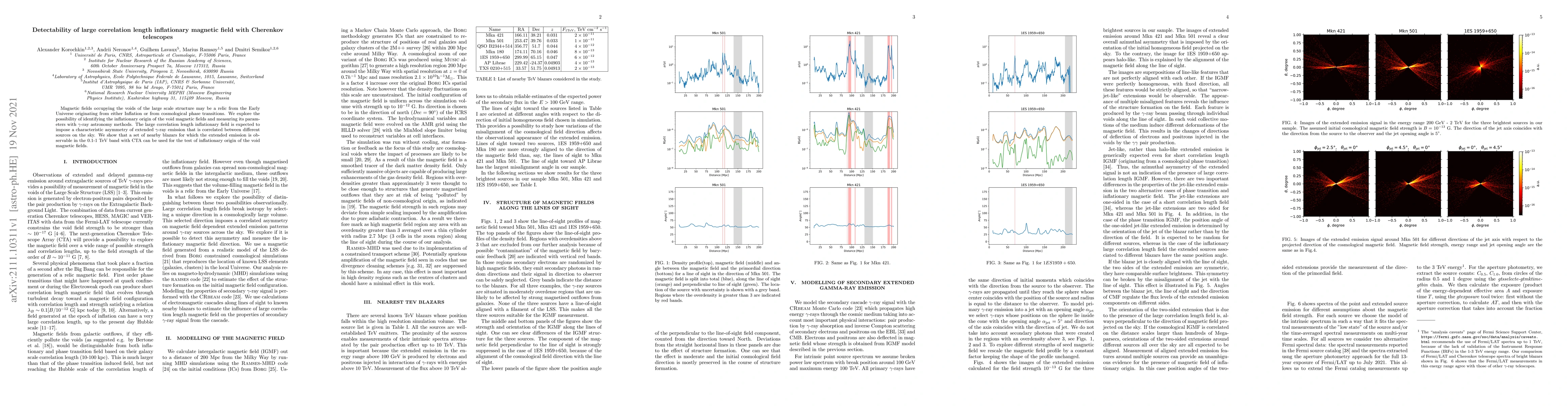 Thumbnail for Detectability of large correlation length inflationary magnetic field
  with Cherenkov telescopes