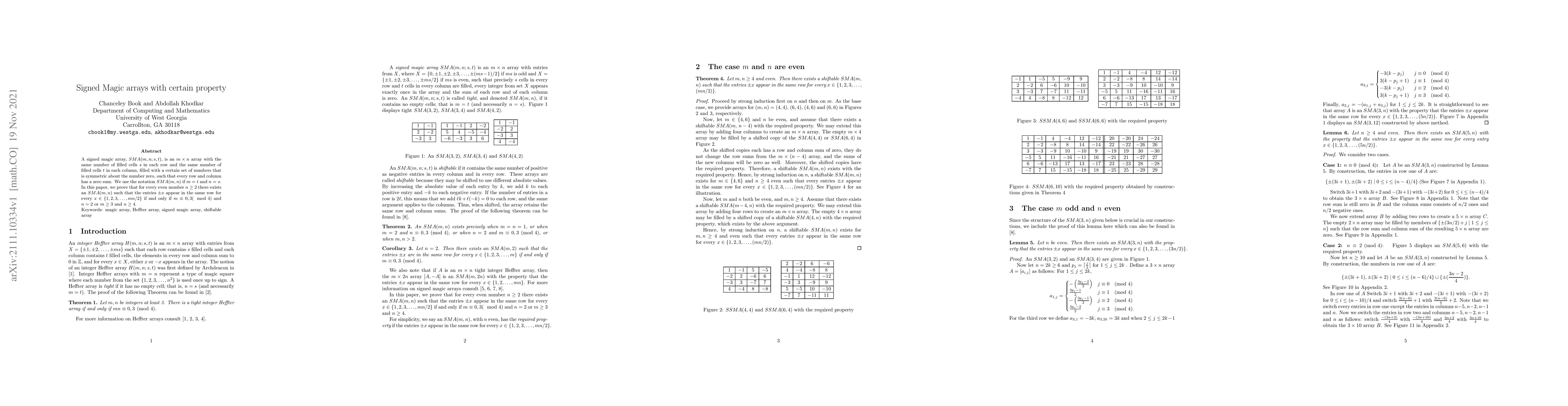 Thumbnail for Signed Magic arrays with certain property