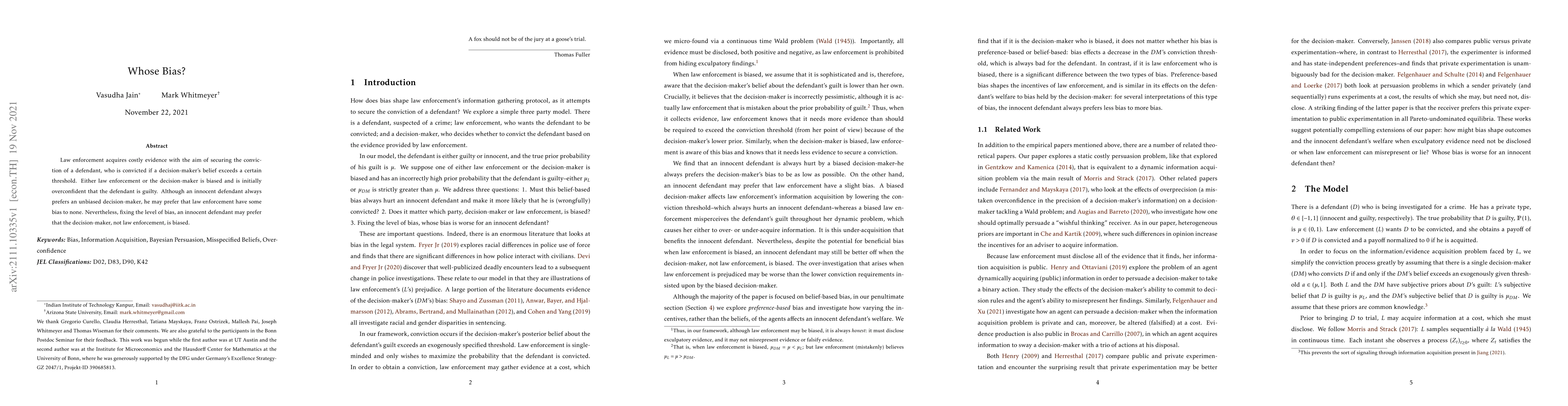 Thumbnail for Whose Bias?