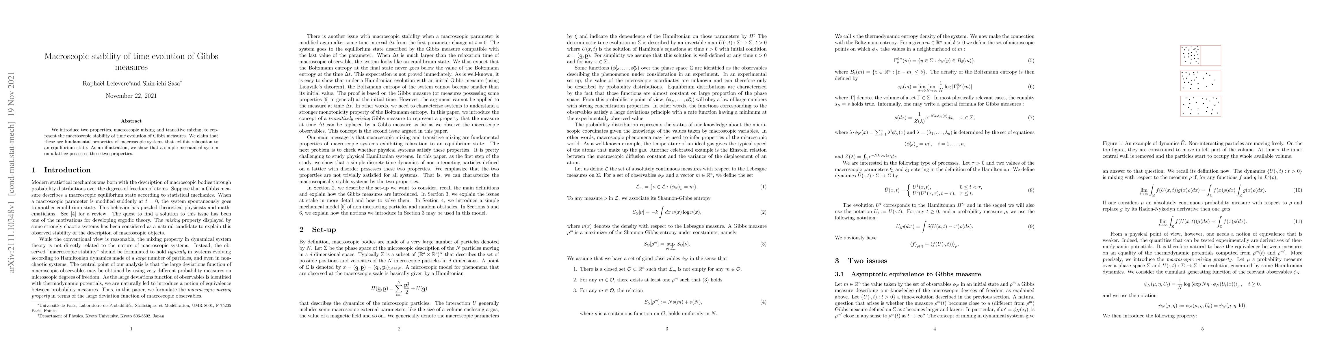 Thumbnail for Macroscopic stability of time evolution of Gibbs measures