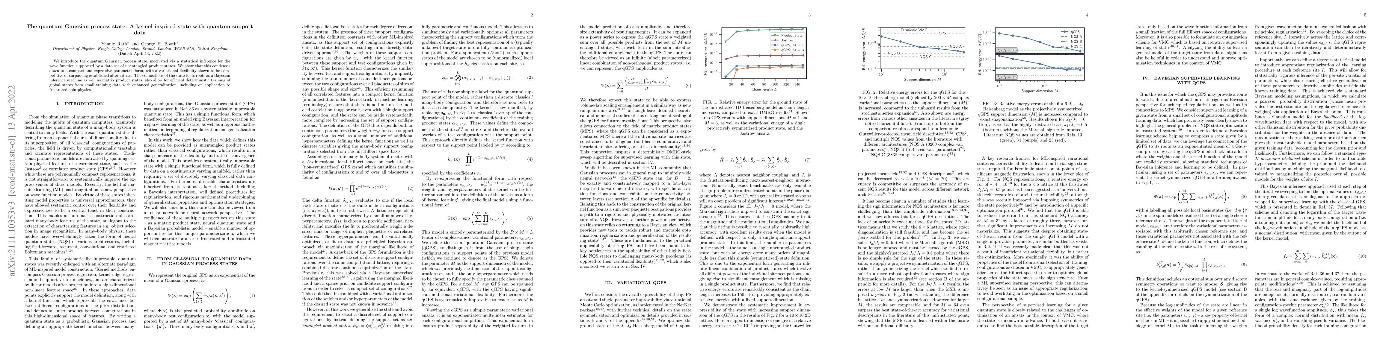 Thumbnail for The quantum Gaussian process state: A kernel-inspired state with quantum
  support data