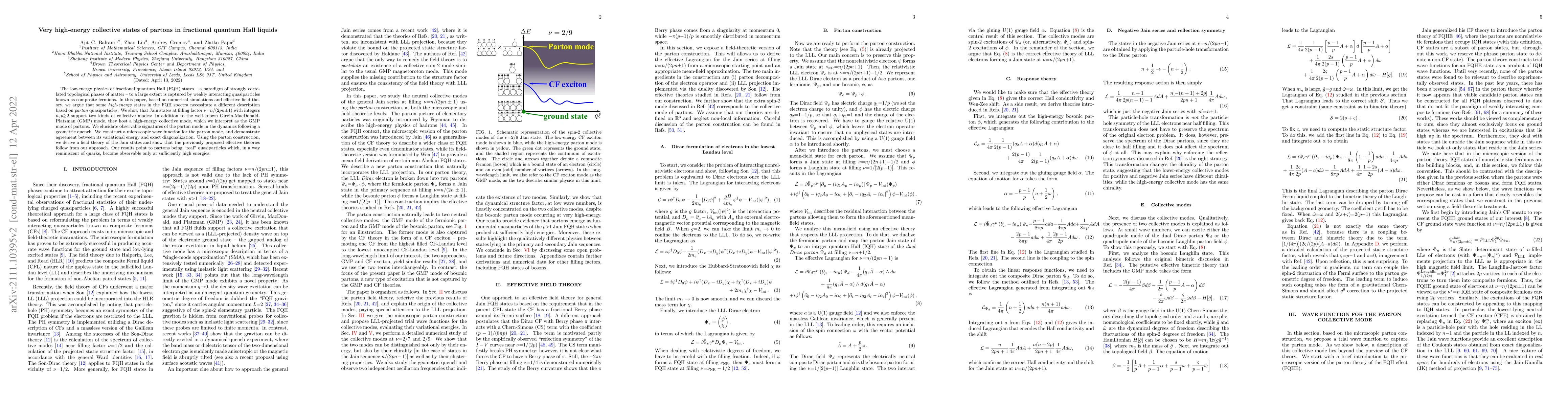 Thumbnail for Very high-energy collective states of partons in fractional quantum Hall
  liquids