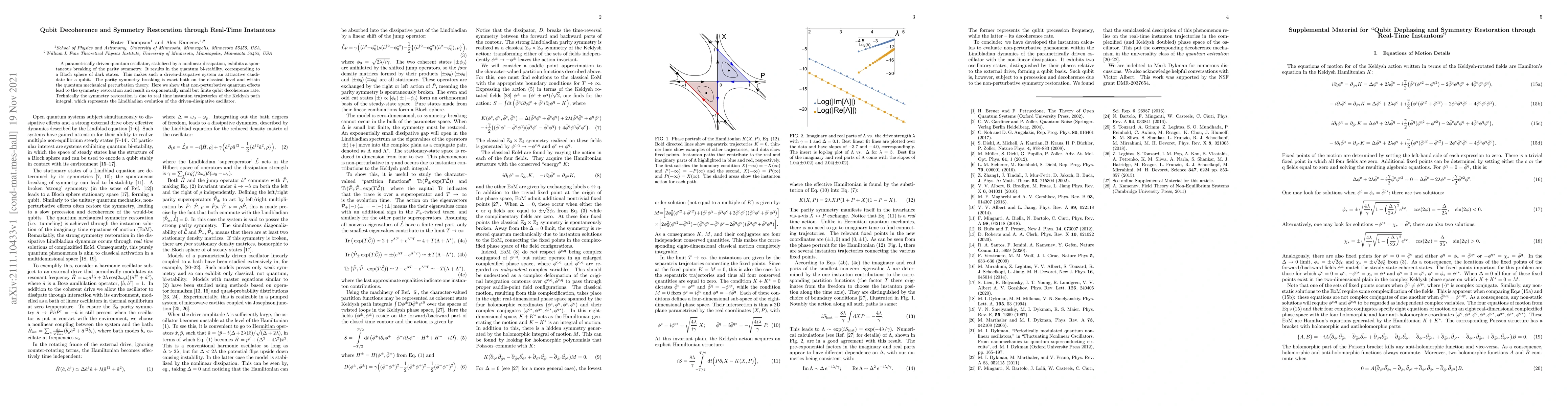 Thumbnail for Qubit Decoherence and Symmetry Restoration through Real-Time Instantons