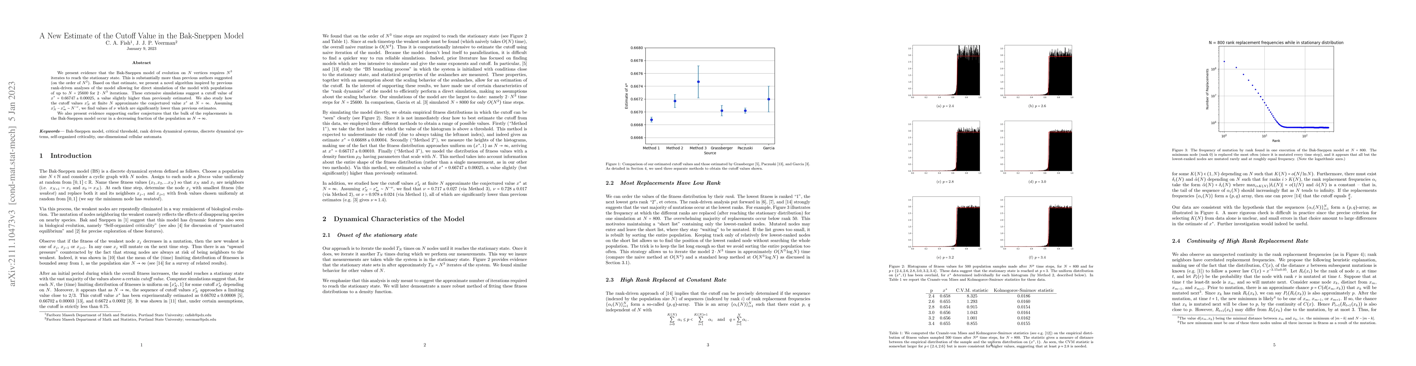 Thumbnail for A New Estimate of the Cutoff Value in the Bak-Sneppen Model