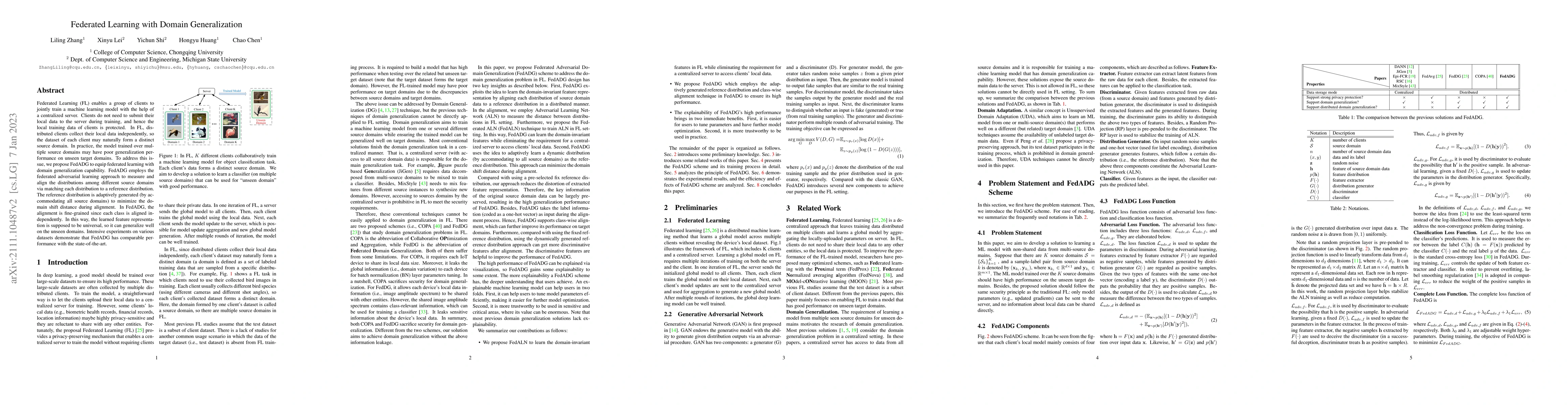 Thumbnail for Federated Learning with Domain Generalization
