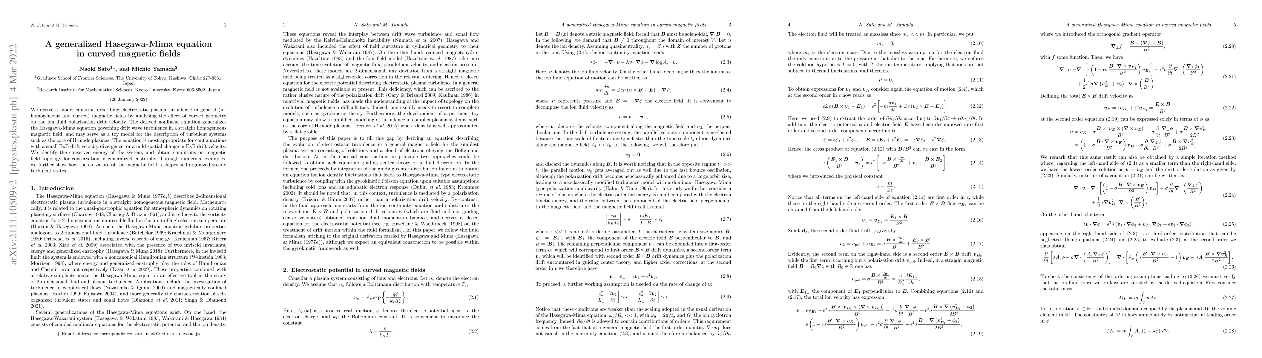 Thumbnail for A Generalized Hasegawa-Mima Equation in Curved Magnetic Fields