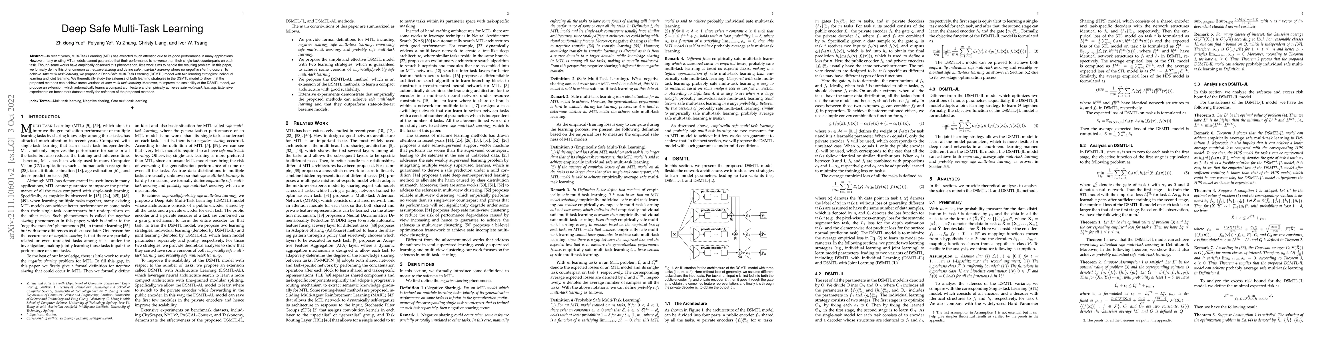 Thumbnail for Deep Safe Multi-Task Learning