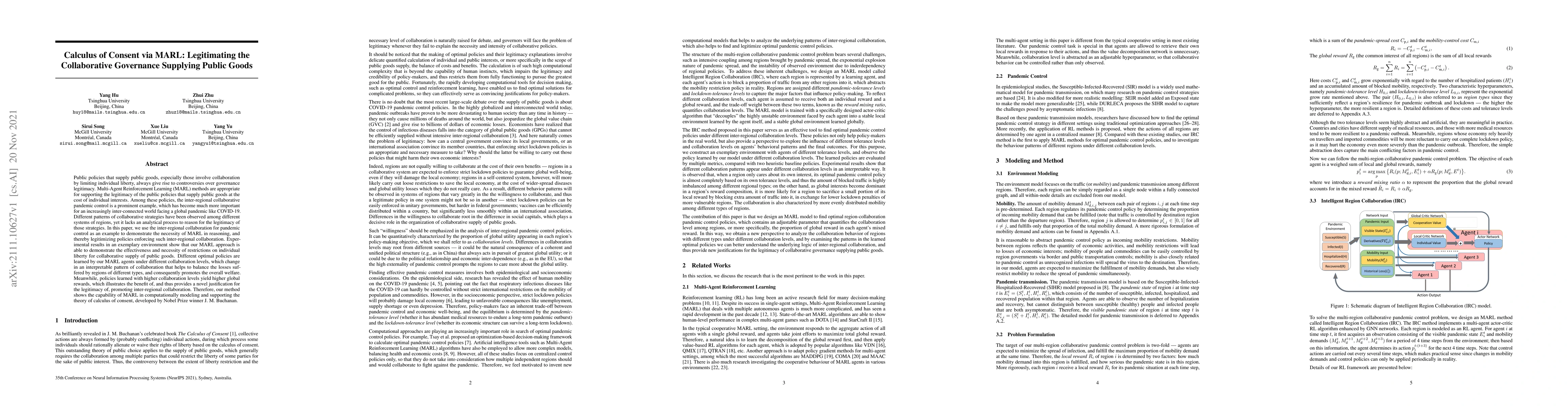 Thumbnail for Calculus of Consent via MARL: Legitimating the Collaborative Governance
  Supplying Public Goods