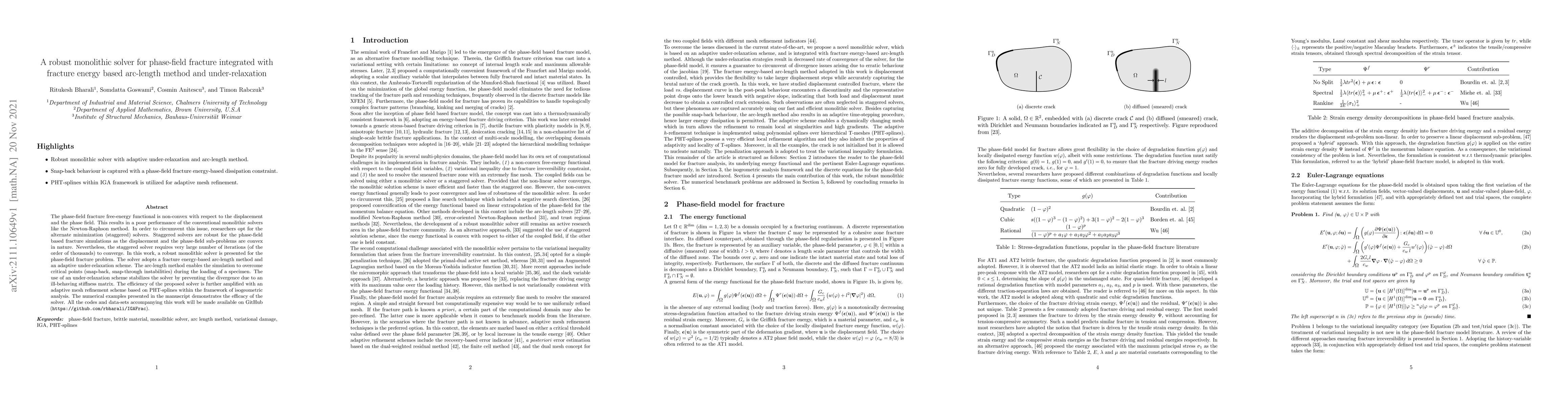 Thumbnail for A robust monolithic solver for phase-field fracture integrated with
  fracture energy based arc-length method and under-relaxation