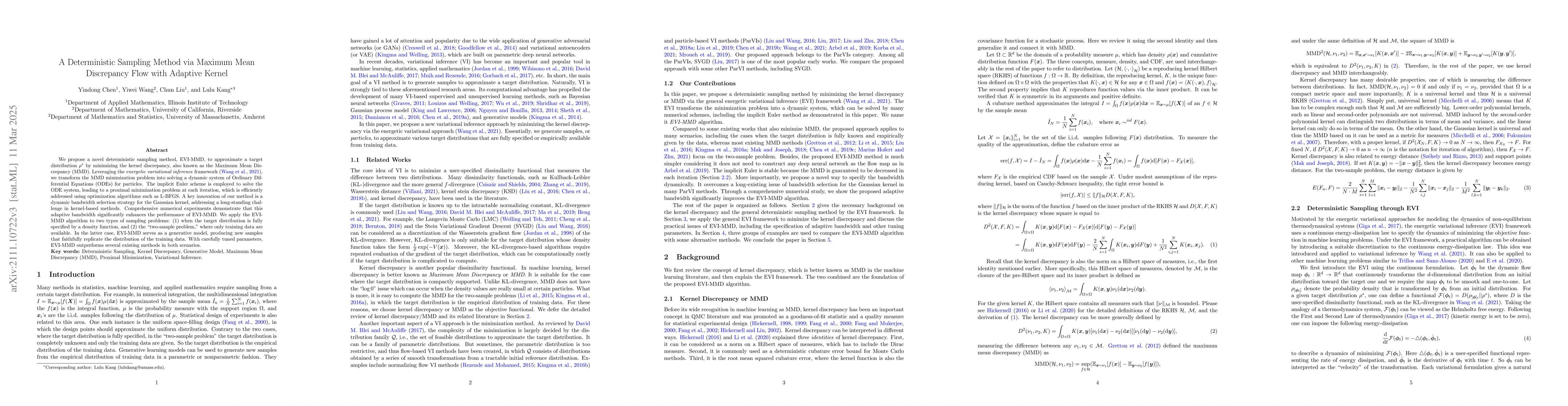 Thumbnail for A Deterministic Sampling Method via Maximum Mean Discrepancy Flow with
  Adaptive Kernel