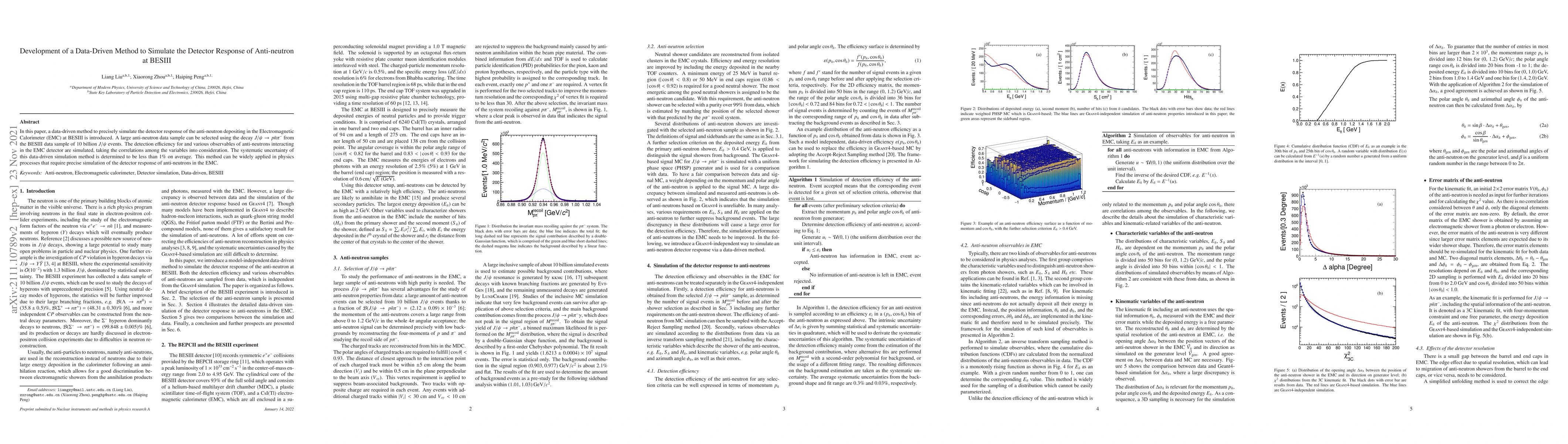 Thumbnail for Development of a Data-Driven Method to Simulate the Detector Response of
  Anti-neutron at BESIII