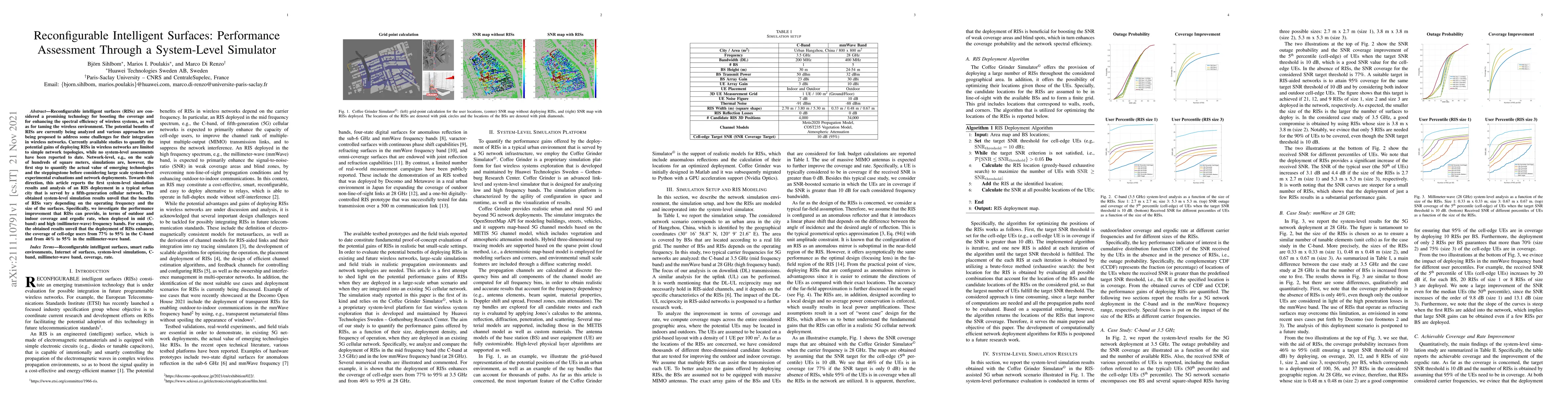 Thumbnail for Reconfigurable Intelligent Surfaces: Performance Assessment Through a
  System-Level Simulator