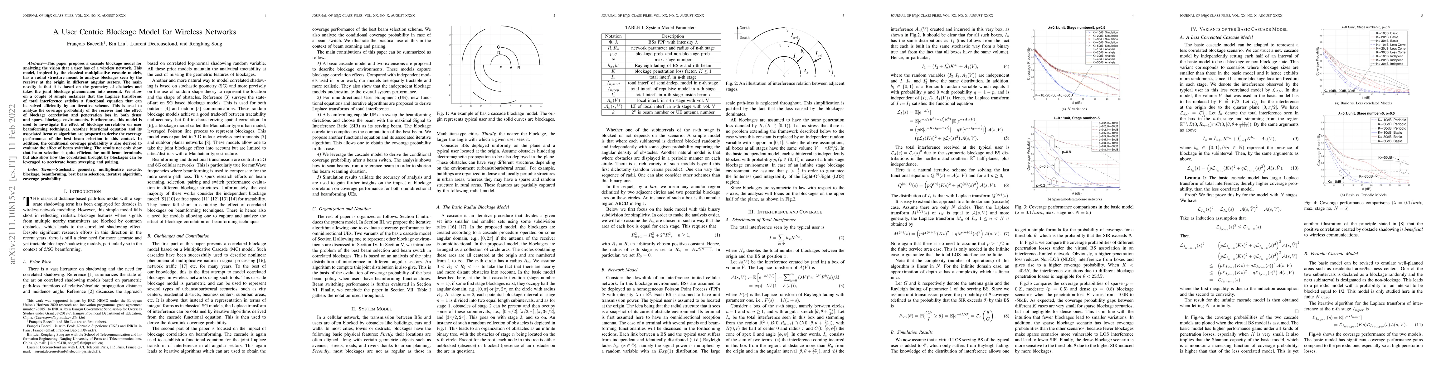 Thumbnail for A User Centric Blockage Model for Wireless Networks