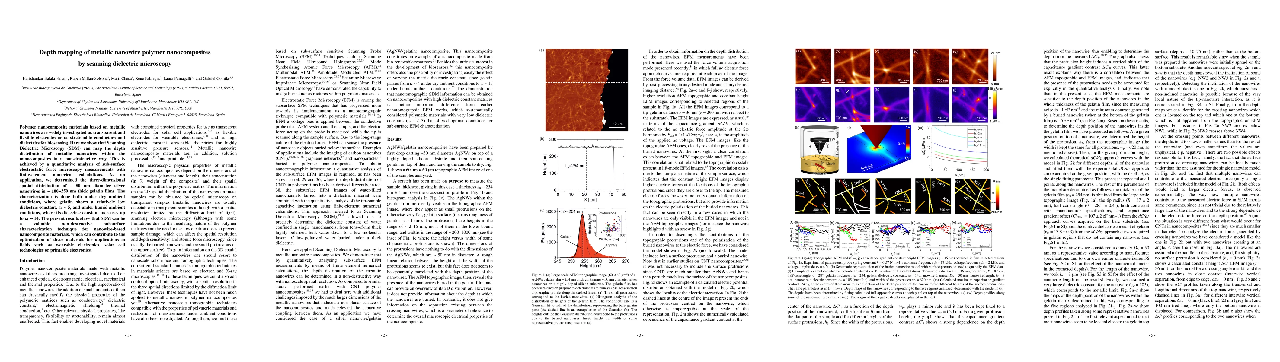 Thumbnail for Depth mapping of metallic nanowire polymer nanocomposites by scanning
  dielectric microscopy