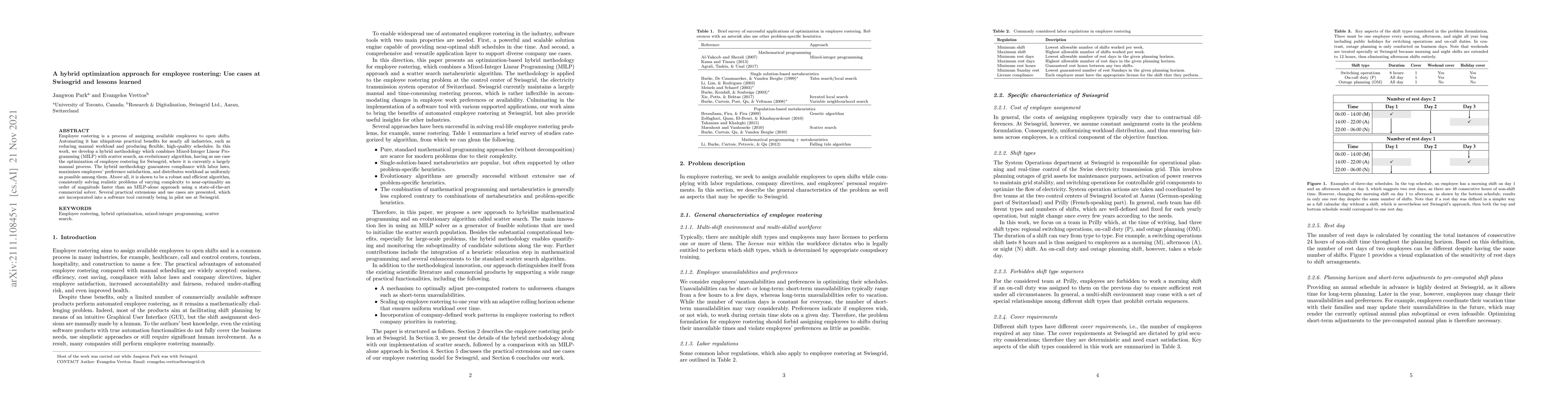 Thumbnail for A hybrid optimization approach for employee rostering: Use cases at
  Swissgrid and lessons learned