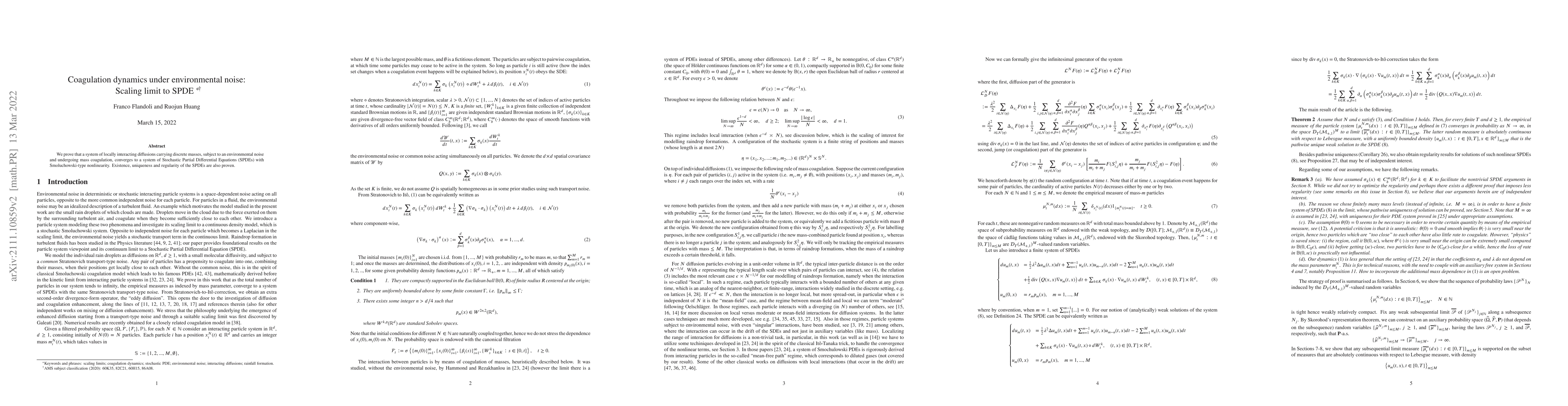 Thumbnail for Coagulation dynamics under environmental noise: scaling limit to SPDE