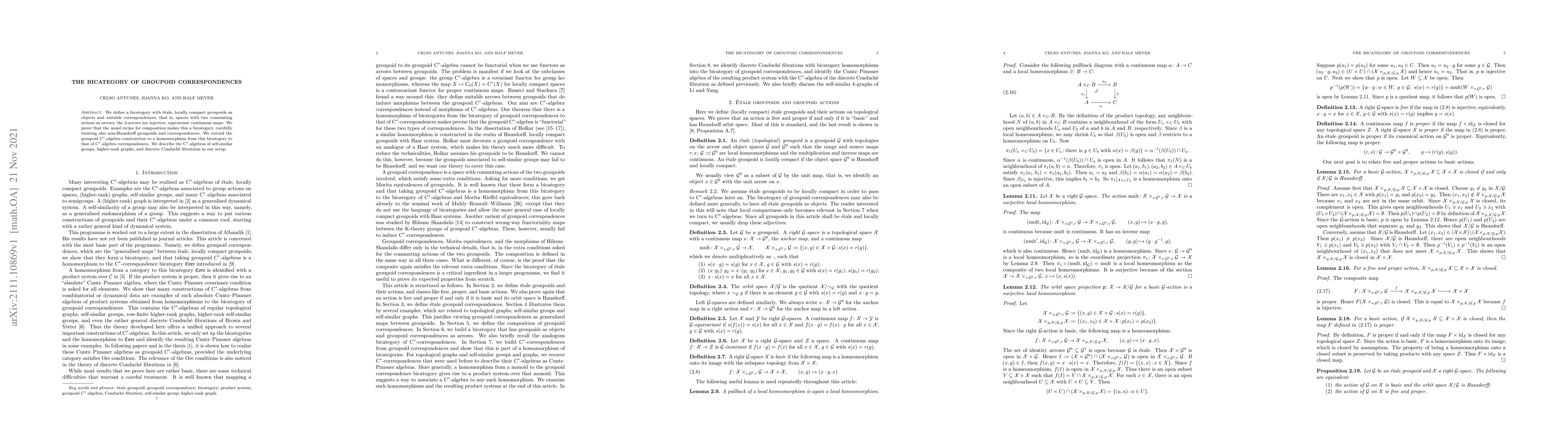 Thumbnail for The bicategory of groupoid correspondences