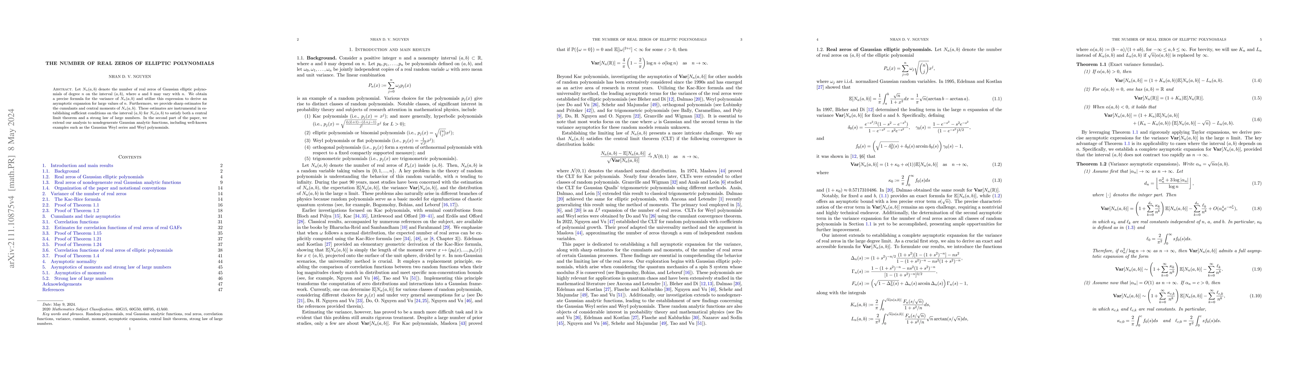 Thumbnail for The number of real zeros of elliptic polynomials