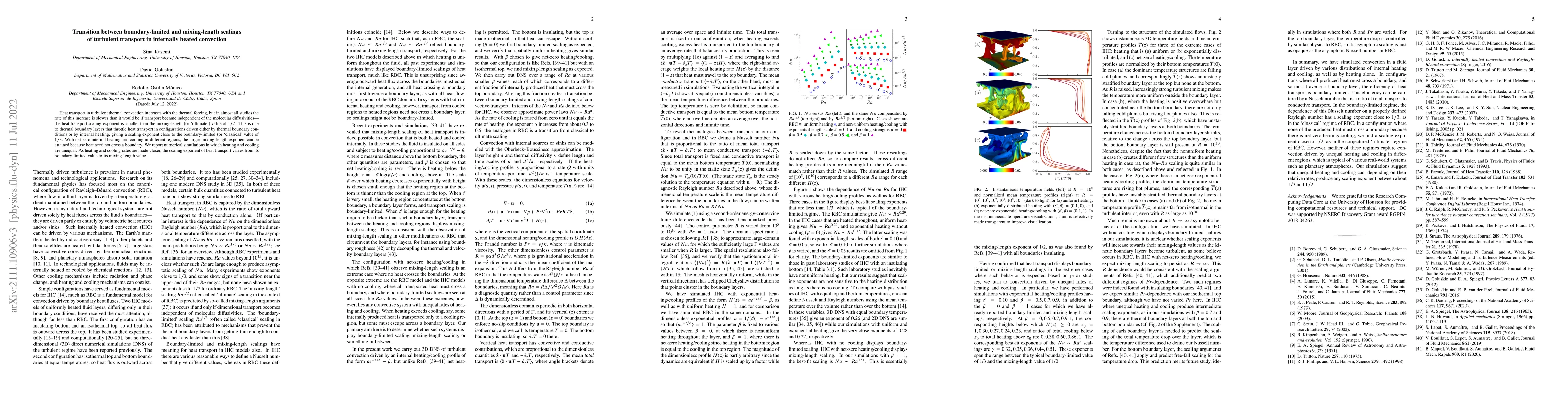 Thumbnail for Transition between Boundary-Limited Scaling and Mixing-Length Scaling of
  Turbulent Transport in Internally Heated Convection