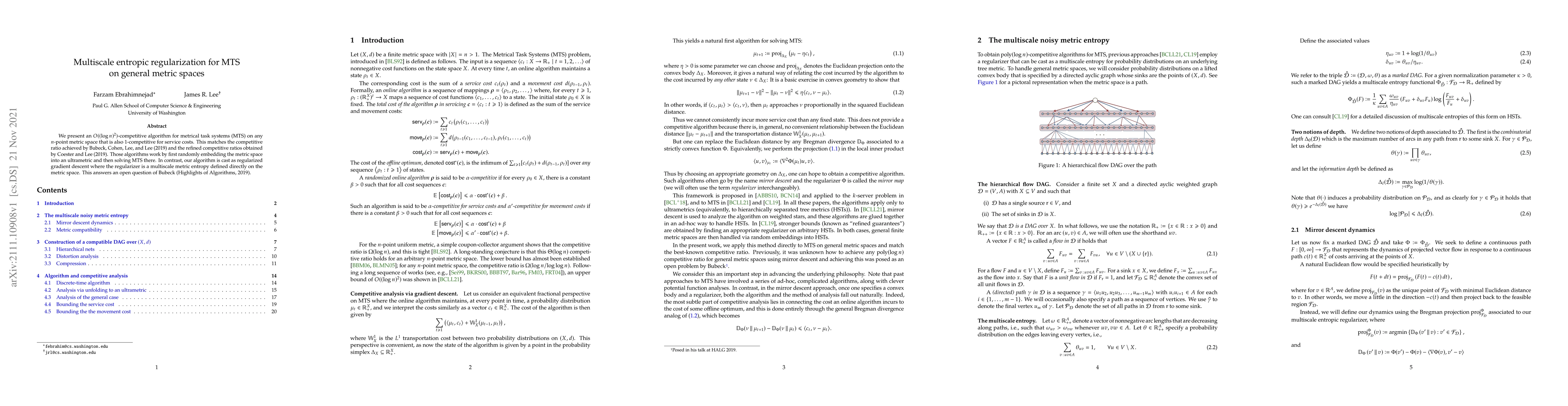 Thumbnail for Multiscale entropic regularization for MTS on general metric spaces
