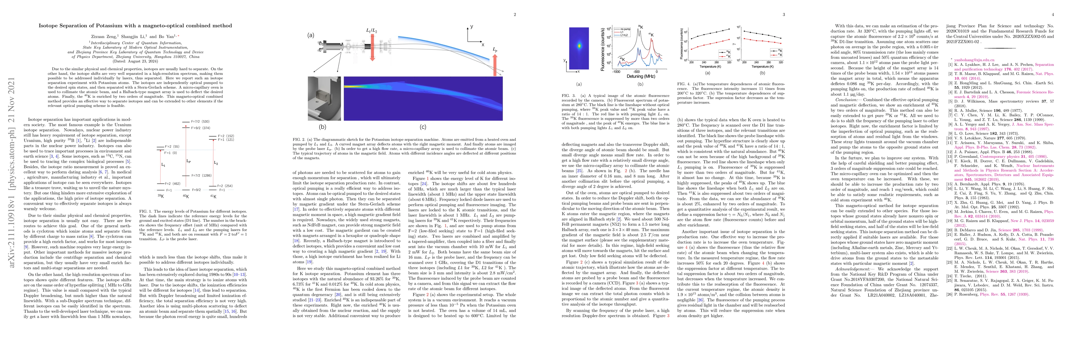 Thumbnail for Isotope Separation of Potassium with a magneto-optical combined method