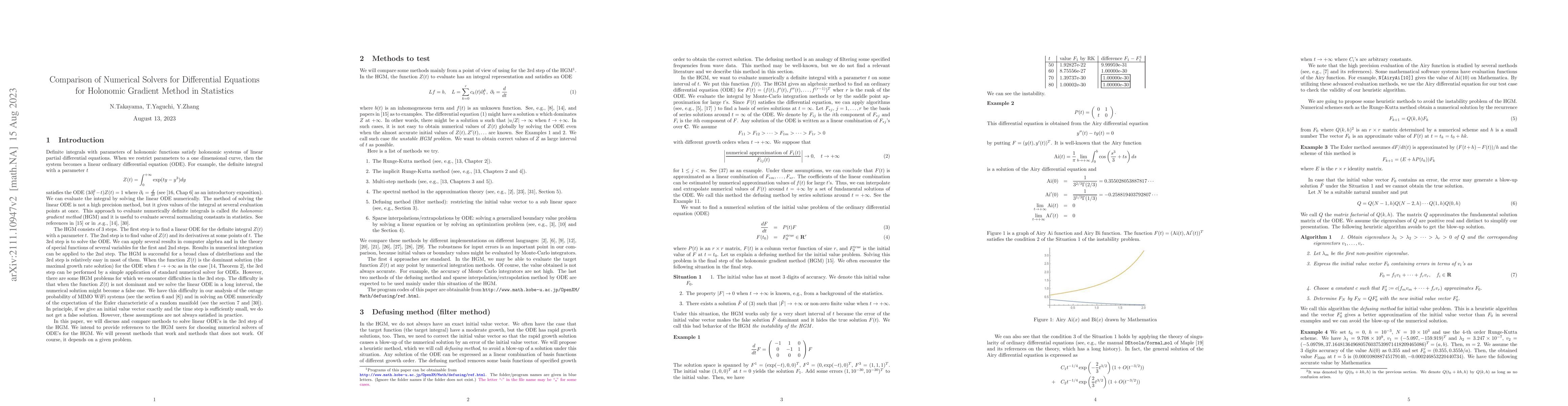 Thumbnail for Comparison of Numerical Solvers for Differential Equations for Holonomic
  Gradient Method in Statistics