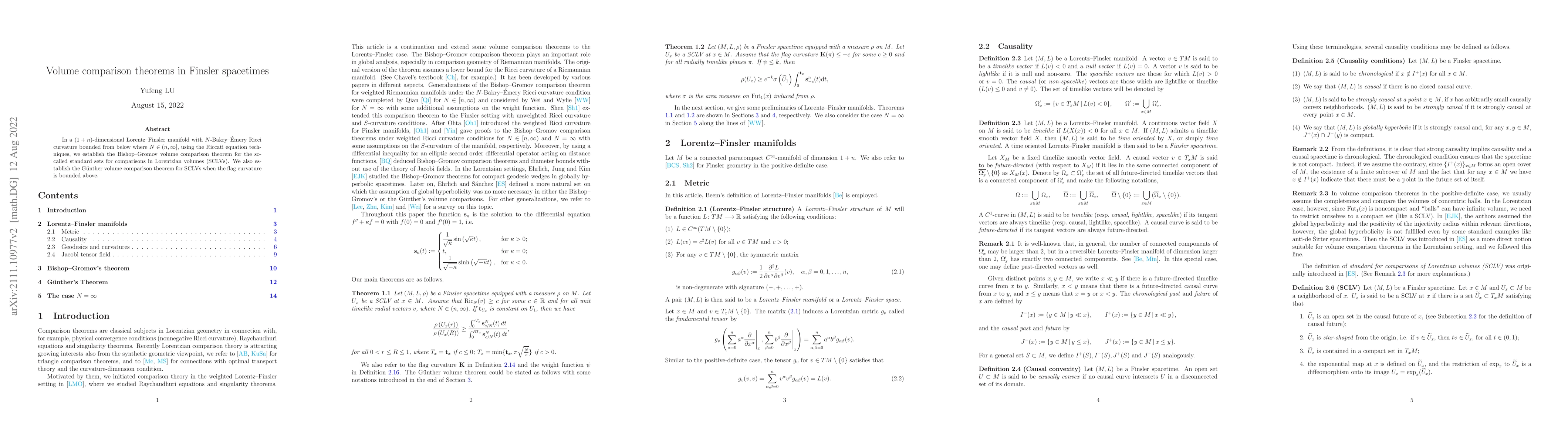 Thumbnail for Volume comparison theorems in Finsler spacetimes