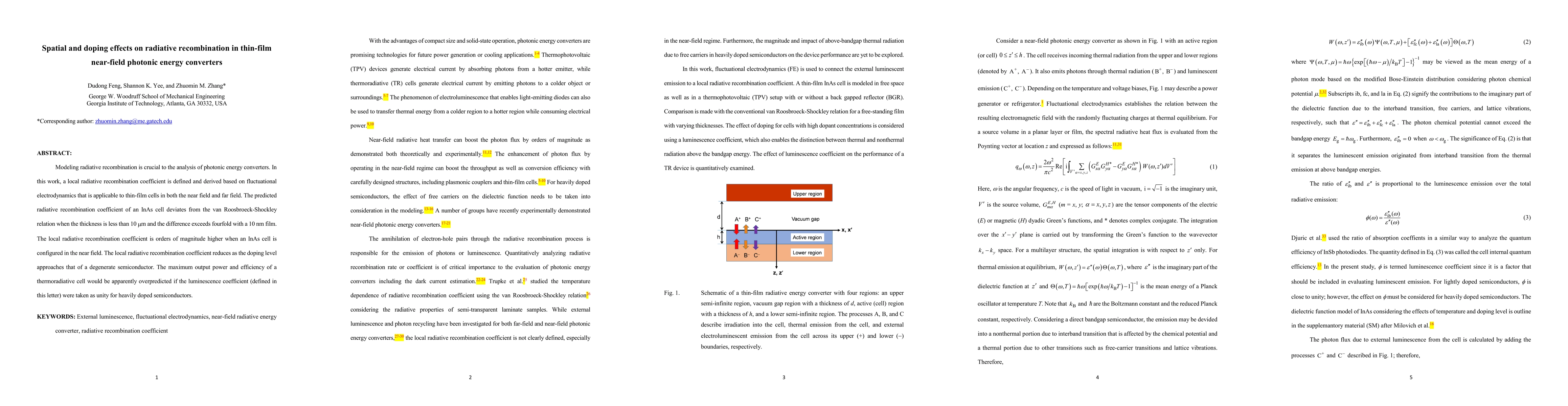 Thumbnail for Spatial and doping effects on radiative recombination in thin-film
  near-field photonic energy converters
