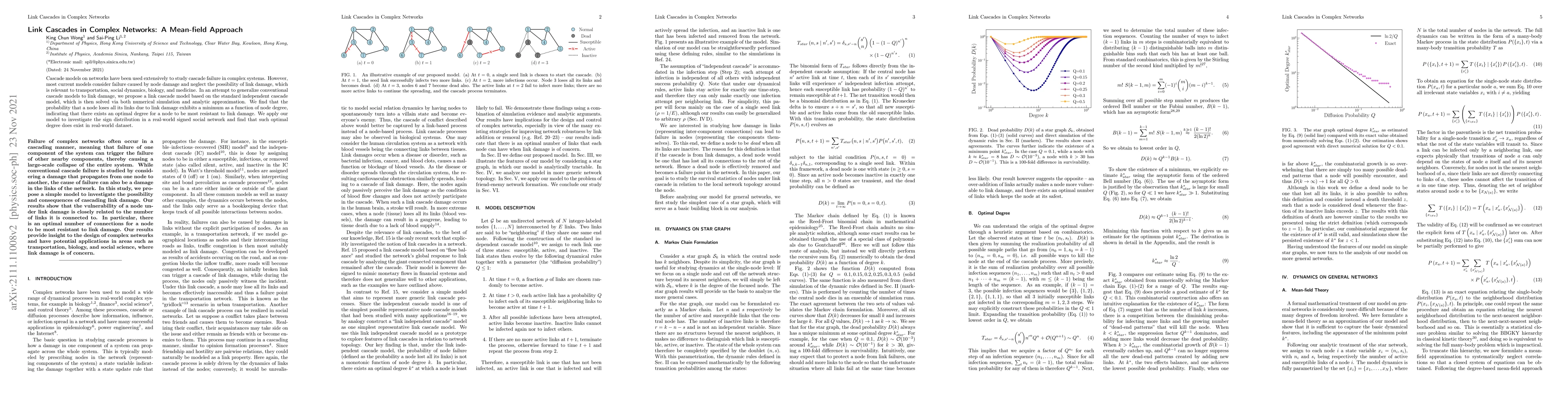 Thumbnail for Link Cascades in Complex Networks: A Mean-field Approach
