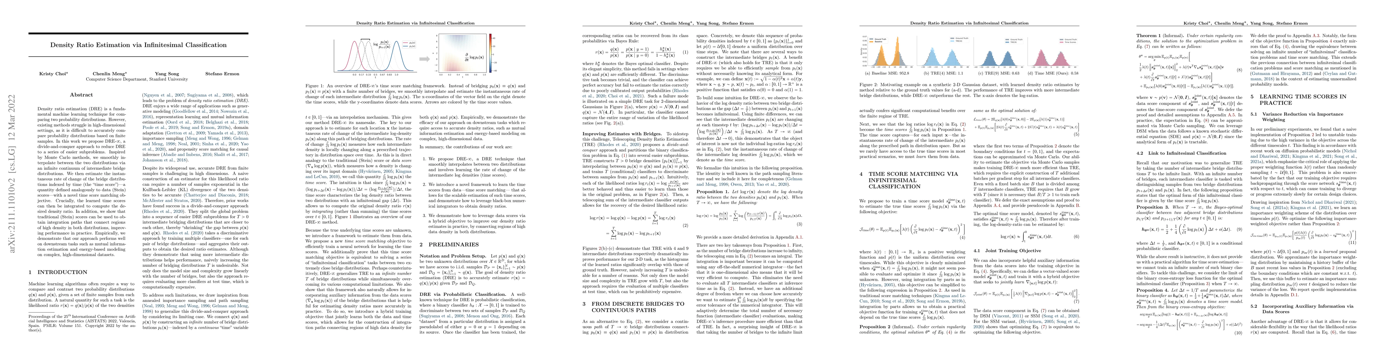 Thumbnail for Density Ratio Estimation via Infinitesimal Classification