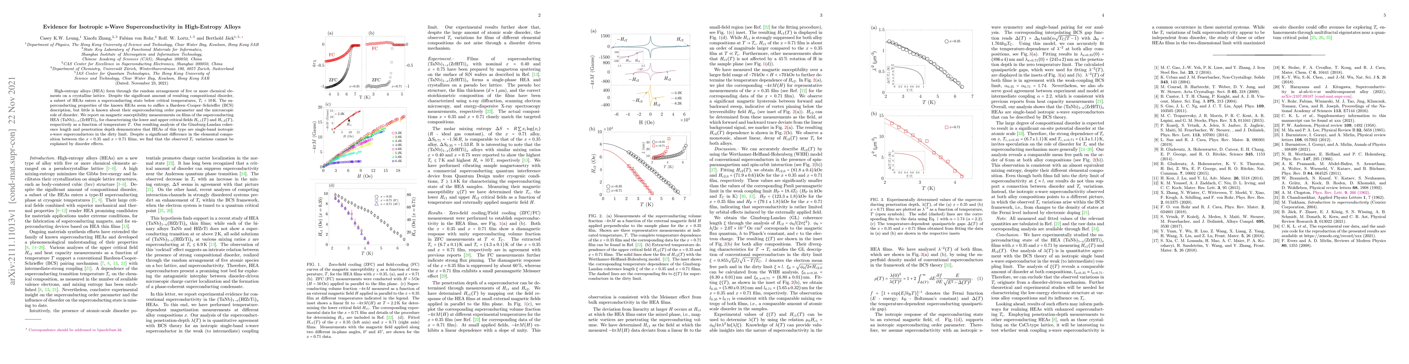 Thumbnail for Evidence for Isotropic s-Wave Superconductivity in High-Entropy Alloys