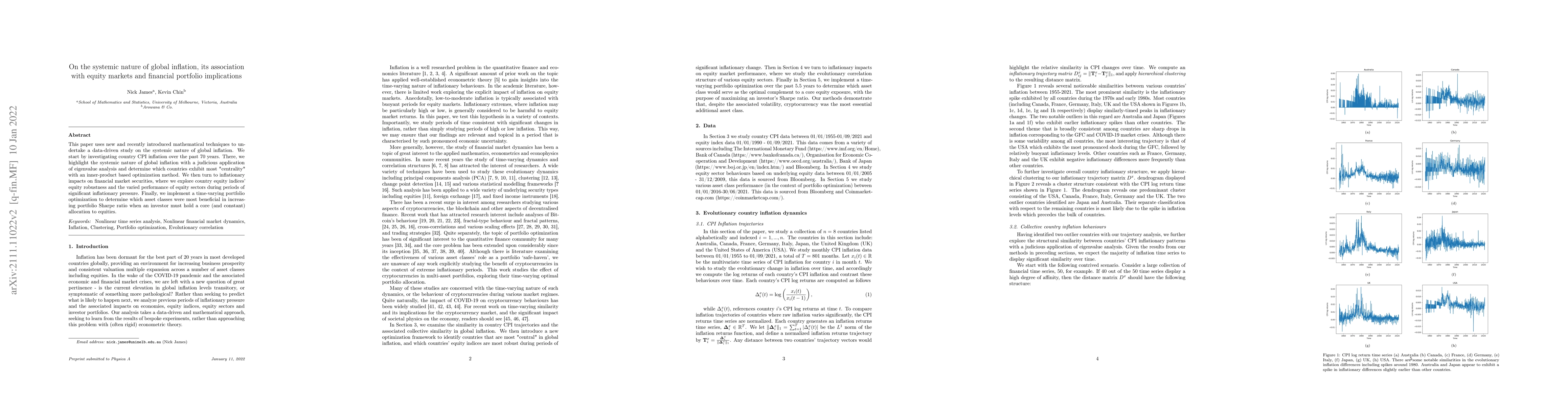 Thumbnail for On the systemic nature of global inflation, its association with equity
  markets and financial portfolio implications