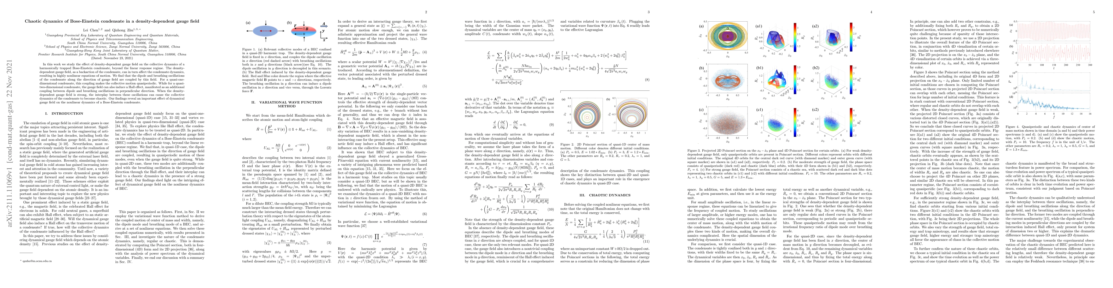 Thumbnail for Chaotic dynamics of Bose-Einstein condensate in a density-dependent
  gauge field