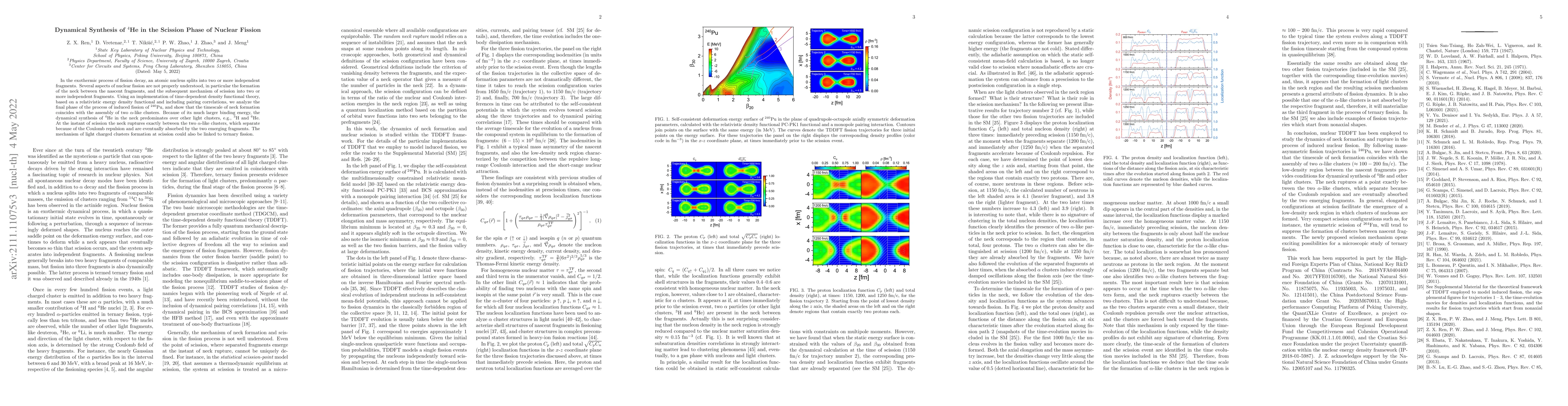 Thumbnail for Dynamical synthesis of 4He in the scission phase of nuclear fission