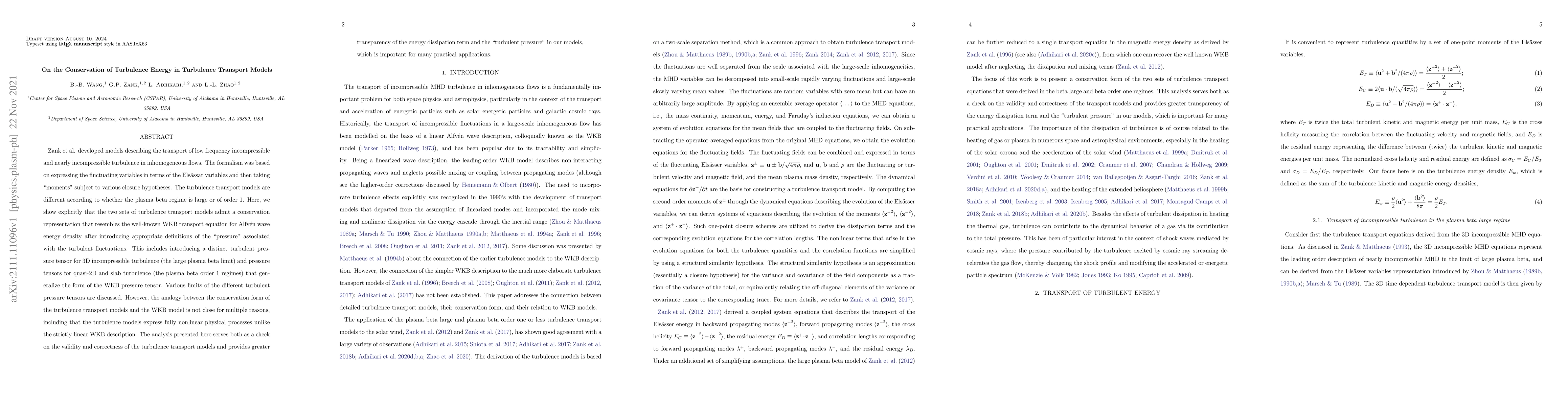 Thumbnail for On the Conservation of Turbulence Energy in Turbulence Transport Models