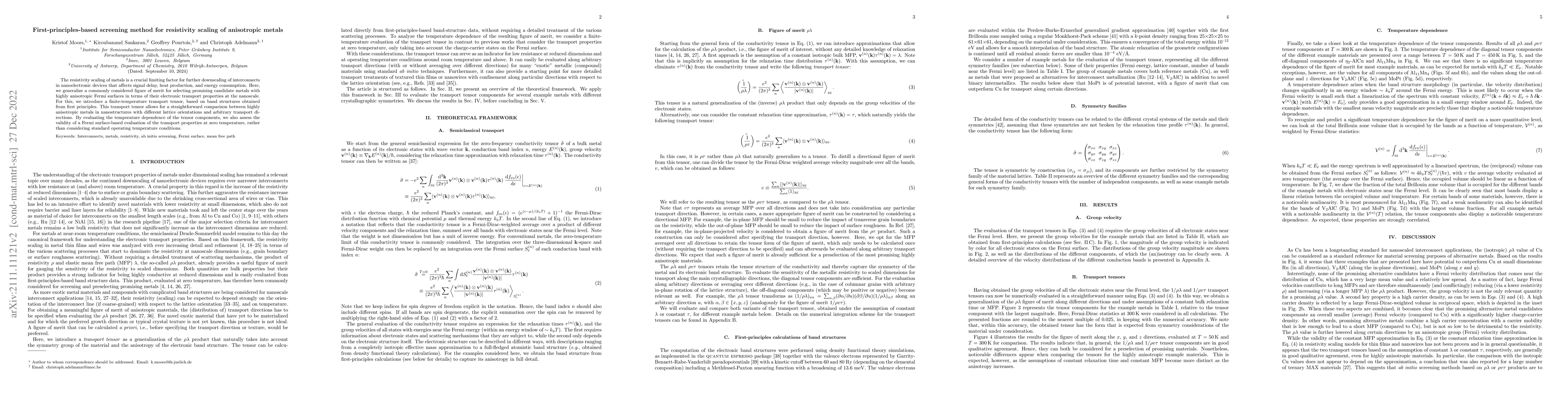 Thumbnail for First-principles-based screening method for resistivity scaling of
  anisotropic metals